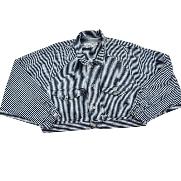 Calvin Klein Sport Vintage 80's/90's Gingham Print Cropped Jacket Women's MP - Picture 2 of 9